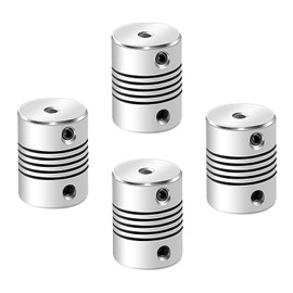 Aopin Flexible Beam Couplings 5mm to 5mm Flexible Coupler Shaft for 3D Printer, Length 25mm / 1" Motor Coupler Connector, Great Apply for Model Shaft, CNC Machine, Motor Guide, DIY Encoder 4 Pcs
