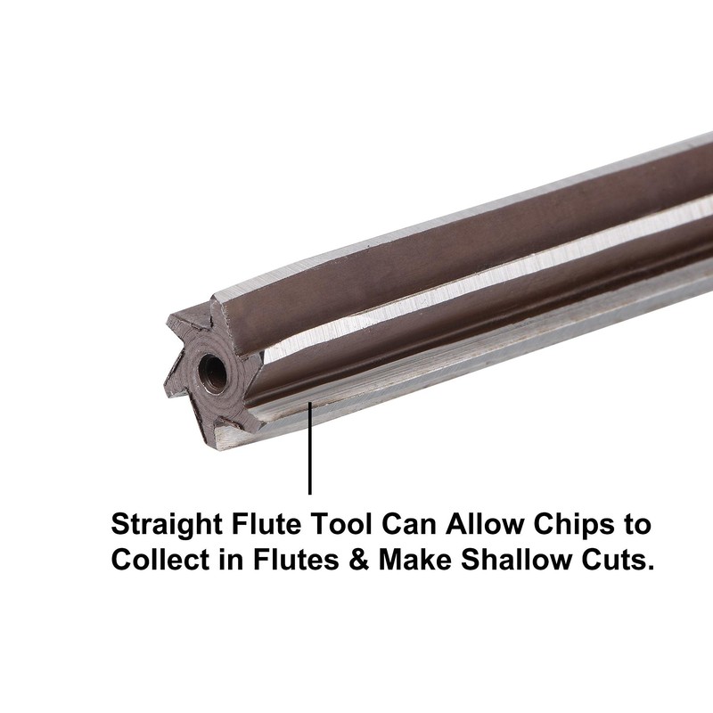 sourcing map 1/2" Hand Reamer H8 Accuracy Alloy Tool Steel