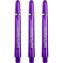 Harrows Supergrip Medium Dart Shafts, Polycarbonate Stems, Machined Rings, Purple (3 Sets)