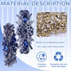 2Pcs Set Elegant Hair Accessories, Crystal Vintage Blue Hair Barrettes