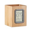 noTrash2003 Pen Holder Desk Organiser Sustainable Bamboo with Clock Calendar