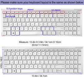 Cute Keyboard Cover for 15.6’’ HP Laptop 15-dw 15-dy 15-ef 15-da/db/bs 15-dy5033dx 15-dw0083wm 15-ef2126wm 15-da0014dx, Envy x360 15m-dr/ds 17-bs/bw, Pavilion 15-cs/cc, Sun and Moon
