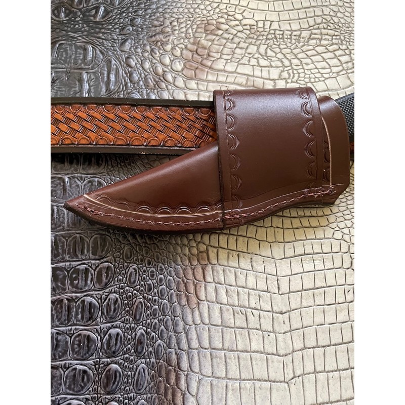 Carl Thomas Leathers Custom Leather Cross Draw Knife Sheath Fits