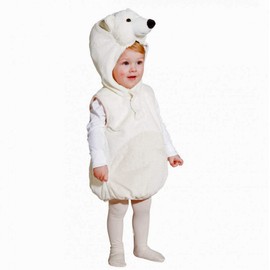 Kinderkostüm Eisbär 104 Weste Fasching Bär Tierkostüm Plüsch Eisbärenkostüm