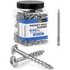 #8 Pocket Hole Screws 1-1/4 Inch, 640Pcs Coarse Thread Wood