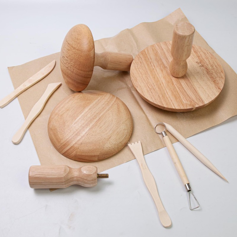 1X Pottery Molds 6.5'' Plaster Wood Pottery Tools with Handle
