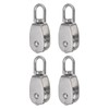 sourcing map 4pcs M25 Single Pulley Block, 304 Stainless Steel