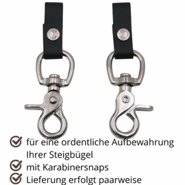 Reitsport Amesbichler 015/020 Stirrup Holder with Carabiner Hook Pair