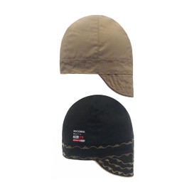 BOCOMAL Welding Cap CAT2 Flame Resistant Midweight 6 Pannel Welder Hats 7 1/8 Khaki
