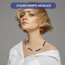 Baseball Necklaces for Men, Stylish Ice Baseball Necklace, Glitter Beaded Necklace, Athlete Inspired Rhinestone Baseball Necklace, Cool Gifts for Baseball Players Lovers (Black)