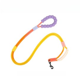 Hands Free Dog Leash Dual Handle,Wearable Leashes for Dog,Padded Waist Belts and Rotating Metal Clip for Small to Medium Dogs Walking Training Running(Pinkish-Yellow-Orange, 5.5 FT)