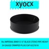 xyocx Replacement BM0030 Black Matte 24 ga. Steel Pipe End
