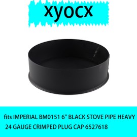 xyocx Replacement BM0030 Black Matte 24 ga. Steel Pipe End Cap 7 in.