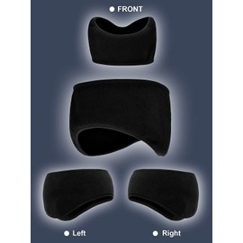 TrendSurf Ear Warmers, Thermal Ear Cover, Windproof, Headband, Warm, Suitable for Ultralight Helmets, Sweat Protection, Bangs Fixed, Hair Clip, Ear Protection, Sweat Absorbent, Quick Drying, Antibacterial, Deodorizing, Excellent Elasticity, Unisex (1 Pie