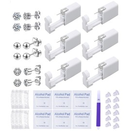 VitaCool Ear Piercing Kit Disposable Ear Cartilage Piercing Gun 3mm Studs
