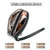 ALLITIC Women Coin Purse Genuine Leather Small Triple Zipper Coin