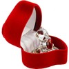 SAFRI Love Heart Teddy Bear Celebration Red Velvet Touch Rose