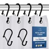 Blau Marité Set of 12 Black Metal S Hook Shower