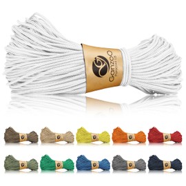 Ganzoo Paracord 125 Rope 1 mm Rigging Cord, Nylon & Polyester, All-Purpose Rope for Bracelet, Dog Collar, Dog Lead & Latching, Rigging, Camping & Survival, White
