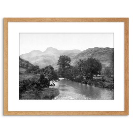 Vintage Photo Windermere Langdale Pikes Lake District Framed Print F97X7990
