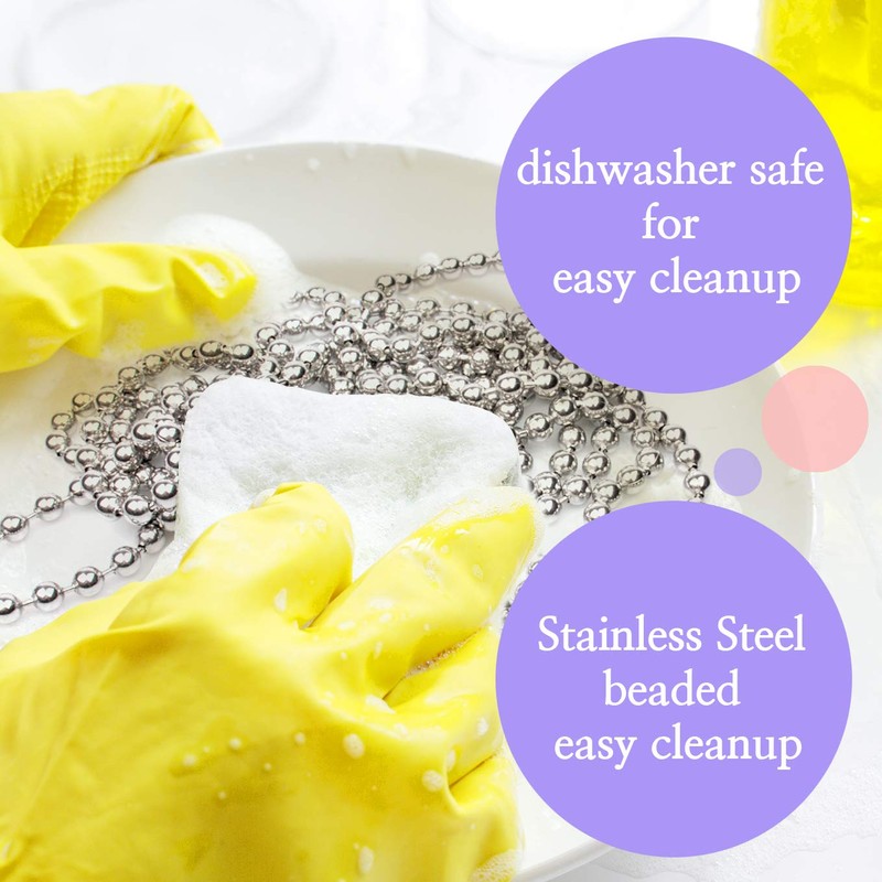 Durable Baking Supplies: Stainless Steel Chain Pie Weights, Reusable and