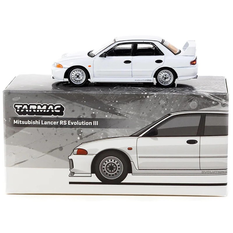 Tarmac Works 1/64 Mitsubishi Lancer Evolution III White Tarmac Works