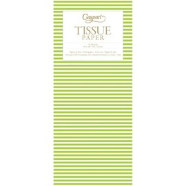 Caspari Mini Stripe Moss Green Tissue Paper - 4 Tissue Sheets Per Pack, 2 Packs