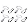 QUARKZMAN Set of 4 Triangular Key Wheelie Bin Metal Triangle