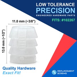 ReplacementScrews Plastic Sleeve and Screw Compatible with IKEA Part 102267 & 105163 (Pack of 4)