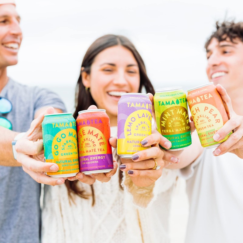Unsweetened Sparkling Green Tea by Tama Tea - Organic Lemo