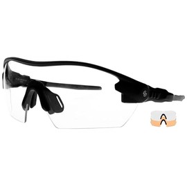 Geardo KIT Safety Glasses - Interchangeable Lenses - Lightweight Frame - ANSI Z87+ Compliant - Multiple Lens Options (Black Frame with Clear and Orange Lens Kit)