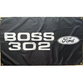 FORD BOSS 302 USA MUSTANG RACING 3x5ft FLAG BANNER FLAG MAN CAVE GARAGE DECOR