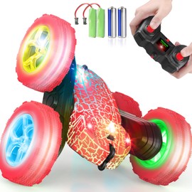 ORRENTE Remote Control Car, RC Cars Toys, 2.4GHz 4WD Fast RC Car Kids Toys Double Sided 360° Rotating Monster Truck Toys for Girls RC Truck Toy Cars for Boys