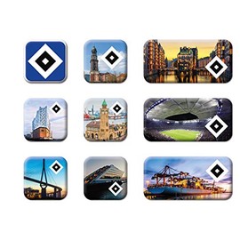 Hamburger SV HSV Hamburg 29982 Magnet Set of 9