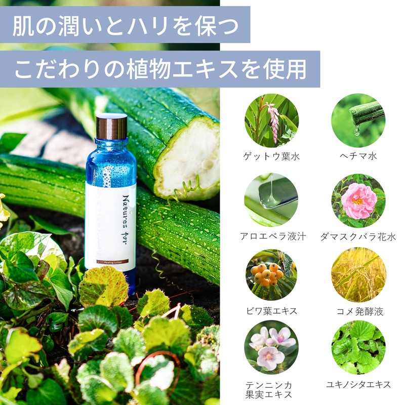 Loofah Water Lotion, Nature's Four Organic, Sensitive Skin, Moisturizing, Healing