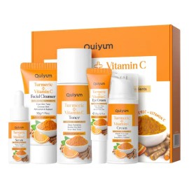 Set Quiyum Cúrcuma Vc 5 Pzas Cuidado Facial Hidratante Piel