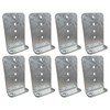A.A 8 Pack 8" Galvanized L-Type Boat Trailer Bunk Bracket,