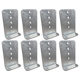 A.A 8 Pack 8" Galvanized L-Type Boat Trailer Bunk Bracket, Heavy Duty