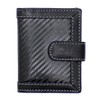 STARHIDE Mens Carbon Fiber with Real Leather Credit Card Holder