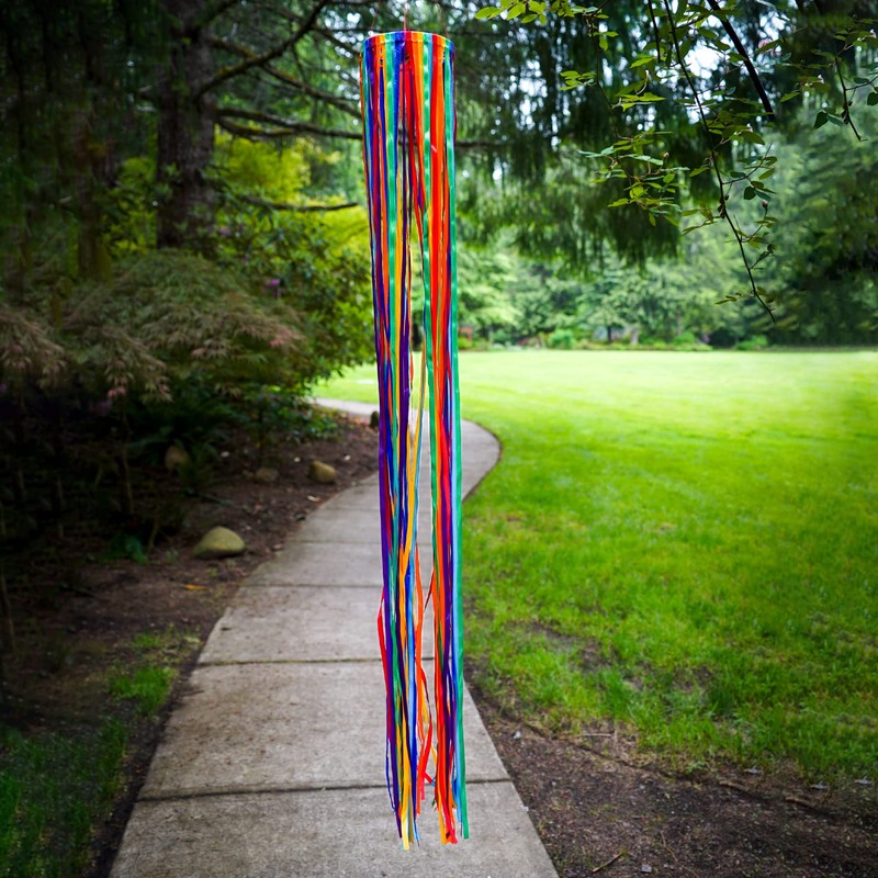 In the Breeze 4937 — 39-Inch Rainbow Ribbon Windsock