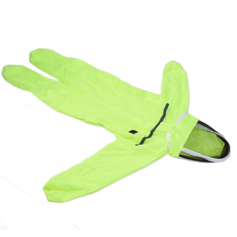 Beekeeping Suit Fluorescent Green One Piece Zipper Design Breathable Beekeeper
