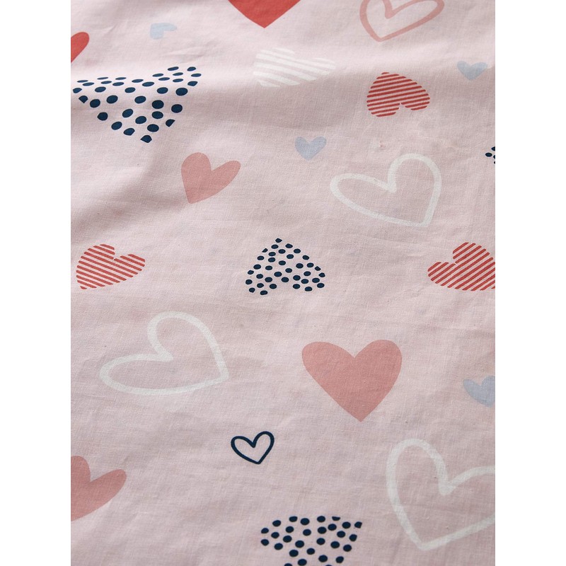 Vertbaudet Children's Bed Linen Set "Happy Hearts" Pink/Multicoloured Printed 140