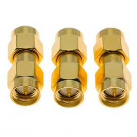 3PCS SMA FPV Antenna Connector, SMA Male to Male Gender Changer Coupler Adapter for FPV, Antennas,Ham Radio, Antenna Radio
