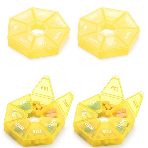 INVODA Weekly Pill Organizer Large 7 Day Pill Box Organizer