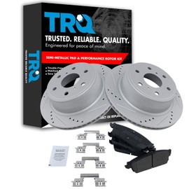 Rear Performance Drilled & Slotted Brake Rotor & Posi Metallic Pad Set