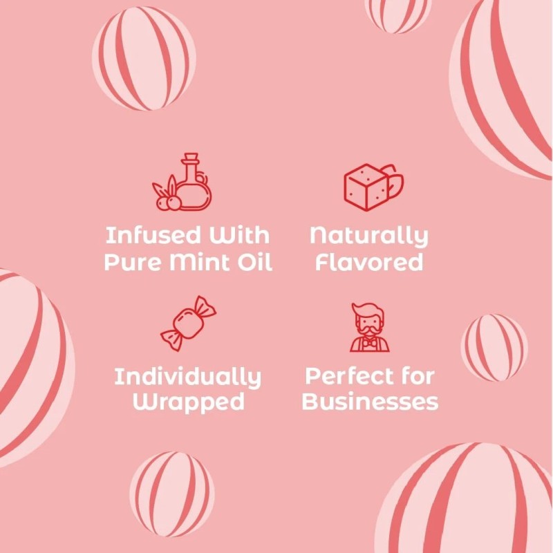 Colombina Jumbo Original Peppermint Mint Balls, Bulk Hard Candy (5