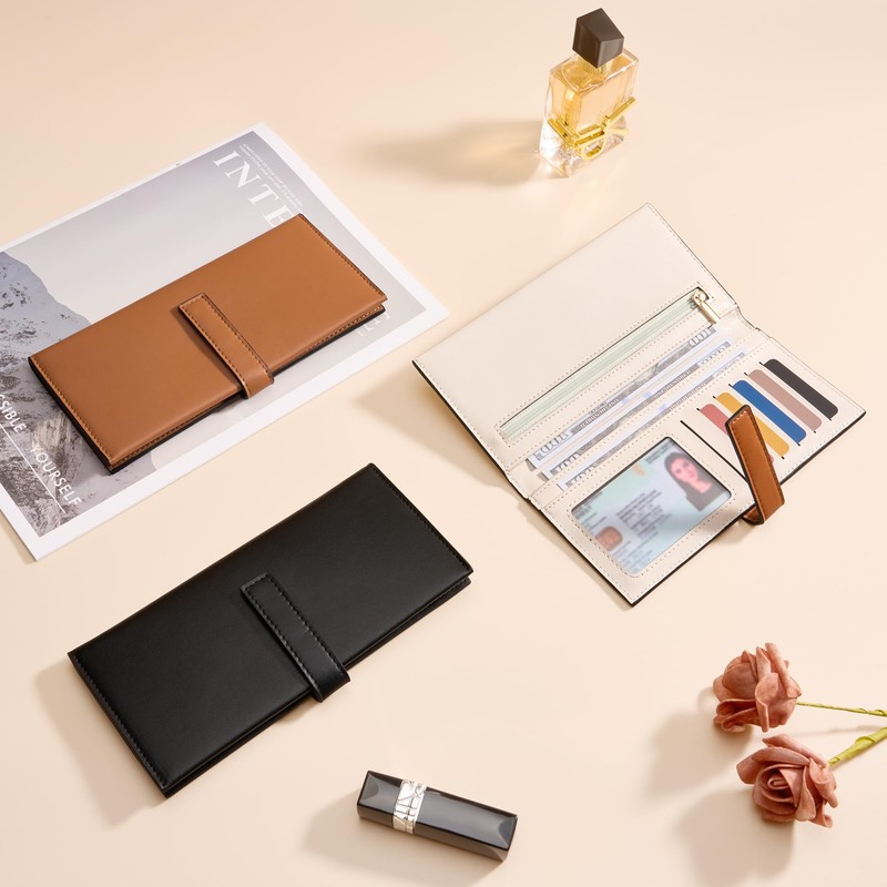 Mayski Slim RFID Blocking Clutch Wallet for Women Bifold Credit