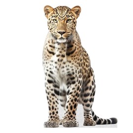 Persian Leopard - Life Size Cardboard Cutout Standup People with Support Standee | Animals -