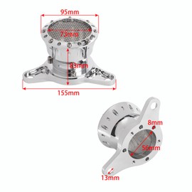 GUDITEM Motorcycle Air Filter CNC Air Cleaner Intake Filter Compatible with Sportster Police XL883 1200 2004-2015 (Chrome)