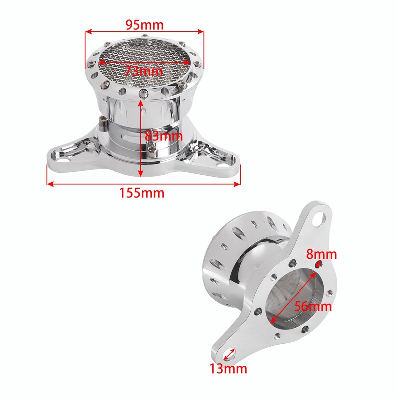 GUDITEM Motorcycle Air Filter CNC Air Cleaner Intake Filter Compatible